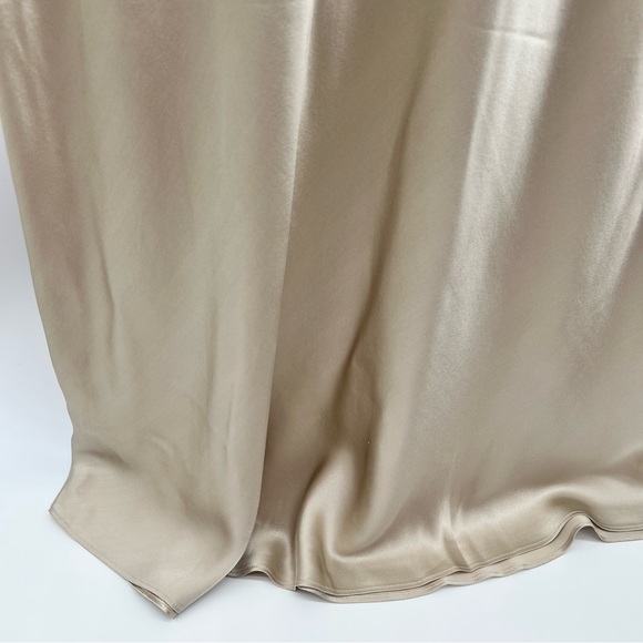 Quince Women’s 100% Washable Silk Cream Maxi Above Ankle Slip Skirt Resort Wear - Picture 7 of 16